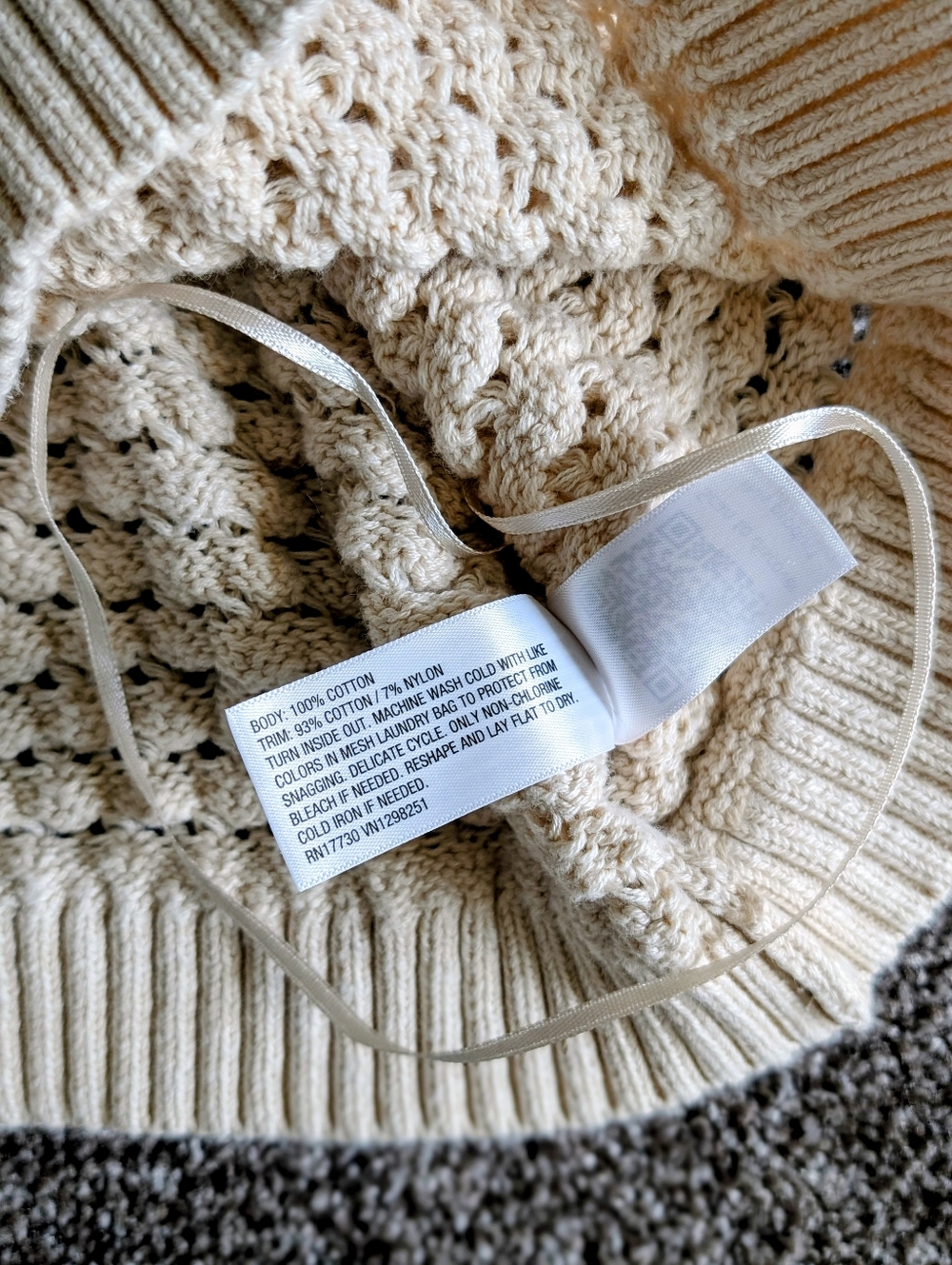 Universal Thread-Target-Ope Knit-Cream Tank-S - Picture 5 of 5